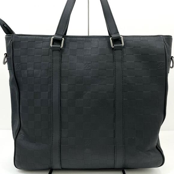 Louis Vuitton Tadao Damier Infini Shoulder Bag Tote Handbag Black - Picture 3 of 12